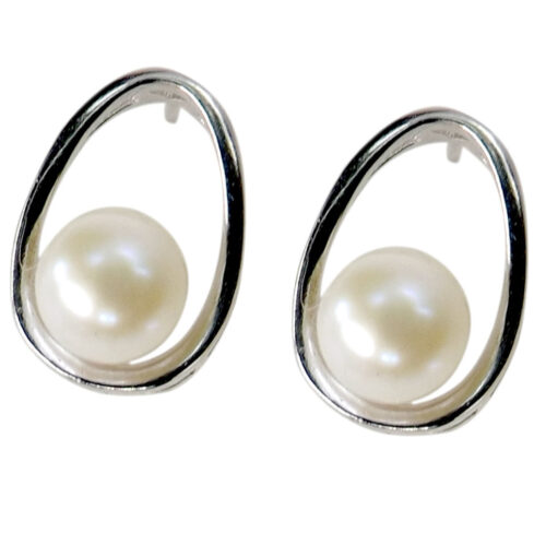 925 sterling silver Pearl Studs earrings