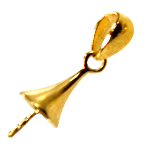 18k yellow gold crown pendant setting