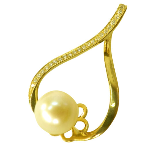 18k yellow gold pearl pendant