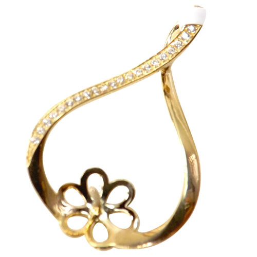 18K Yellow Gold Pearl Pendant Setting
