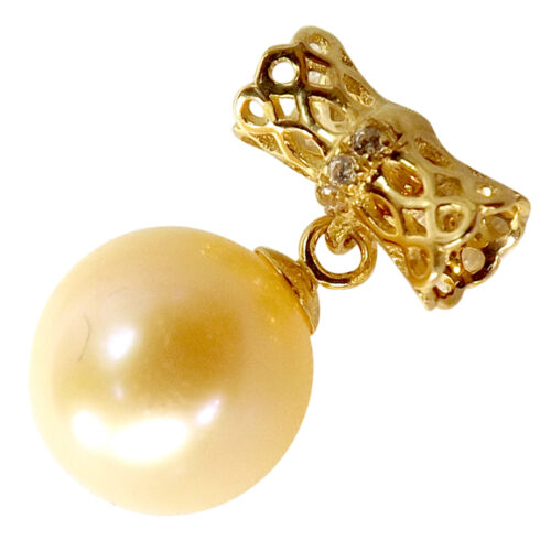 18k Yellow Gold pearl pendant
