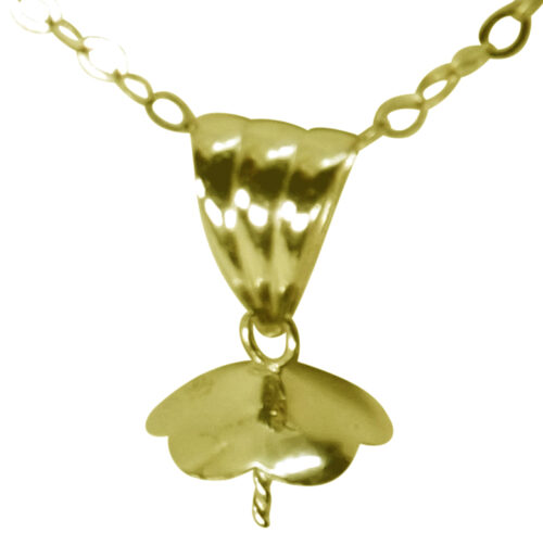 18k yellow gold Large Cap pendant setting