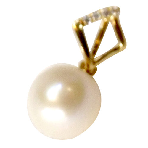 18k yellow gold pearl pendant