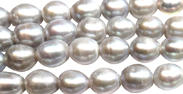 8-9mm Oval Pearls Drilled