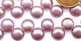 Top Drilled Button Pearl Strand 5 Colors
