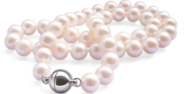 8-9mm AA Round Pearl Necklace Magnetic Clasp