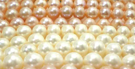 8-9mm White Pink Lavender and Black Round Pearl Strand