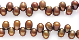 Top Drilled AAA- 5x6mm Drop Pearls or Peanut Pearls on Temporary Strand