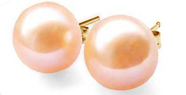 9-9.5mm AAA Pearl Earrings 14K Solid Gold
