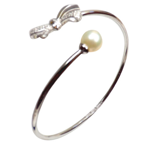 925 Sterling Silver Pearl Bangle