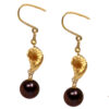 18k yellow gold pearl earrings
