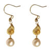 18ky gold white pearl earrings