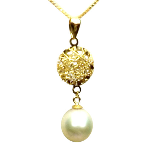 18ky gold pearl pendant