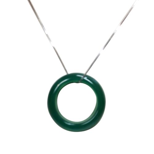 jade silver pendant necklace
