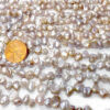 Purplish Grey 5-7mm Keshi Seed Pearl Strand