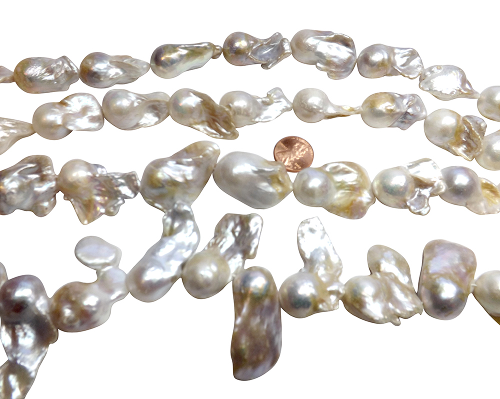 Huge 17mm35mm Sized Baroque Pearl Strands, Each One is One of Kind
