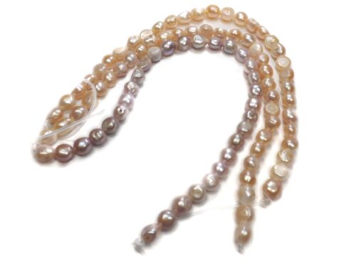 pink and mauve baroque pearls with larger holes