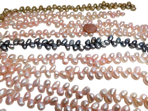 Top Drilled Baby Pink Pearl Strands