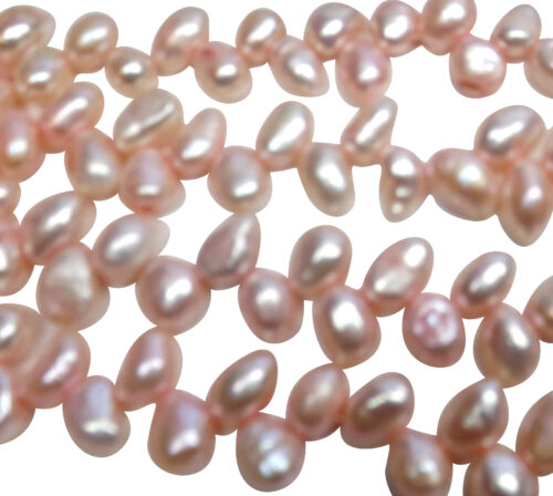 Top Drilled Baby Pink Pearl Strands