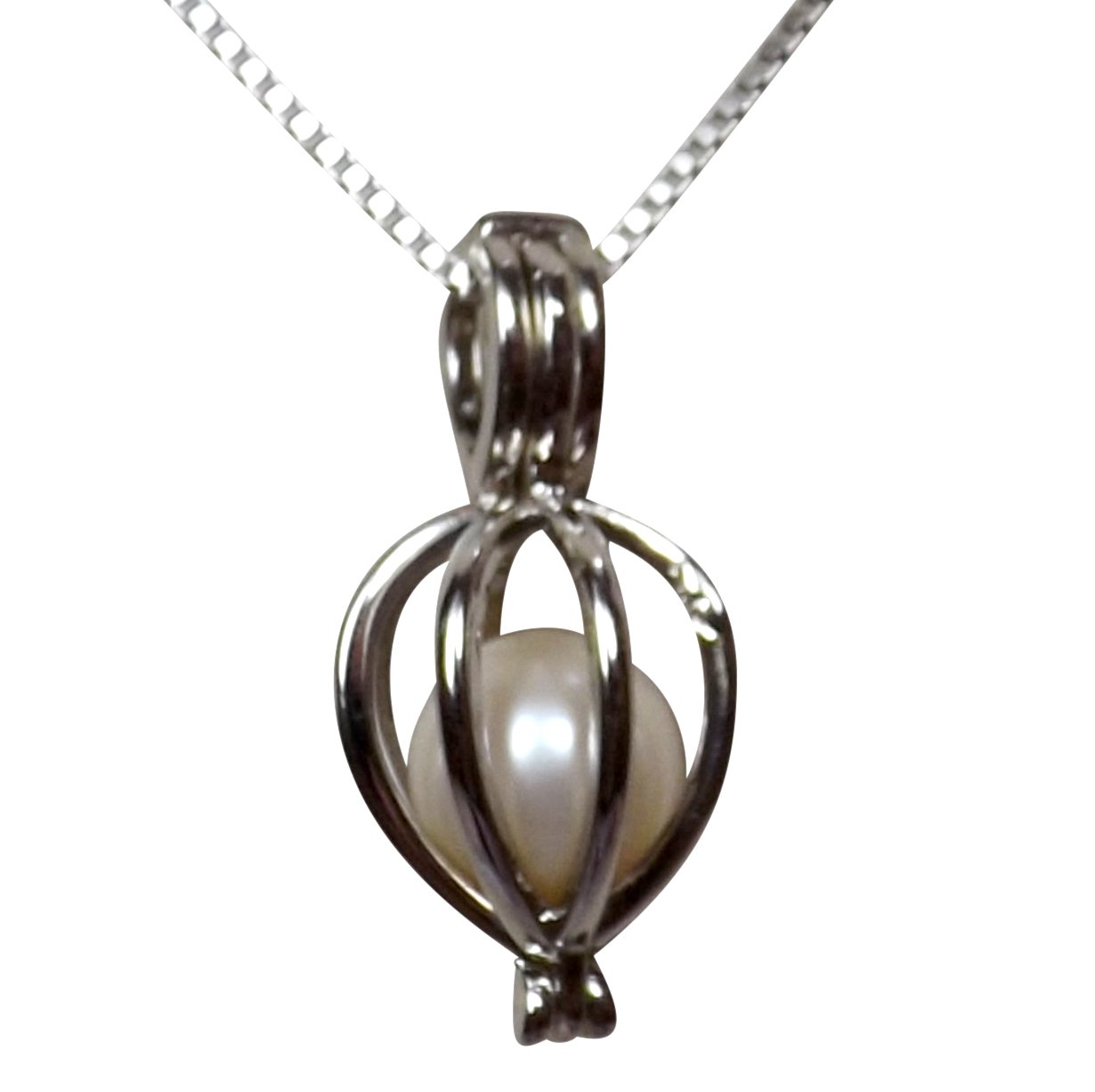 KEY to My HEART Sterling Silver Pearl Cage