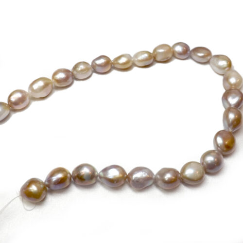 10-13mm Round Natural Multicolour Edison Pearl Loose Beads Strand 14" Jewelry