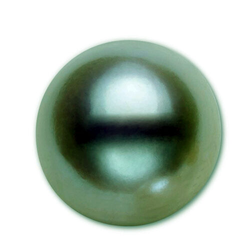 10-12mm Large Loose Truly Round Tahitian Green Pearl