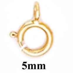 14k solid yellow gold spring ring clasp
