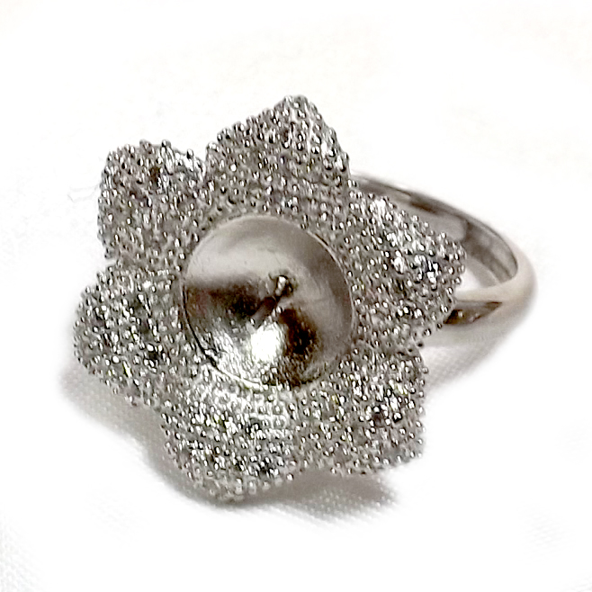 Gorgeous Large 6 Petal Flower 925 Sterling Silver Ring Setting