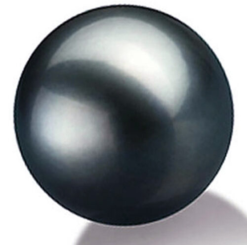 13.5mm Large Round Tahitian Black Pearl High Quality Half Drilled