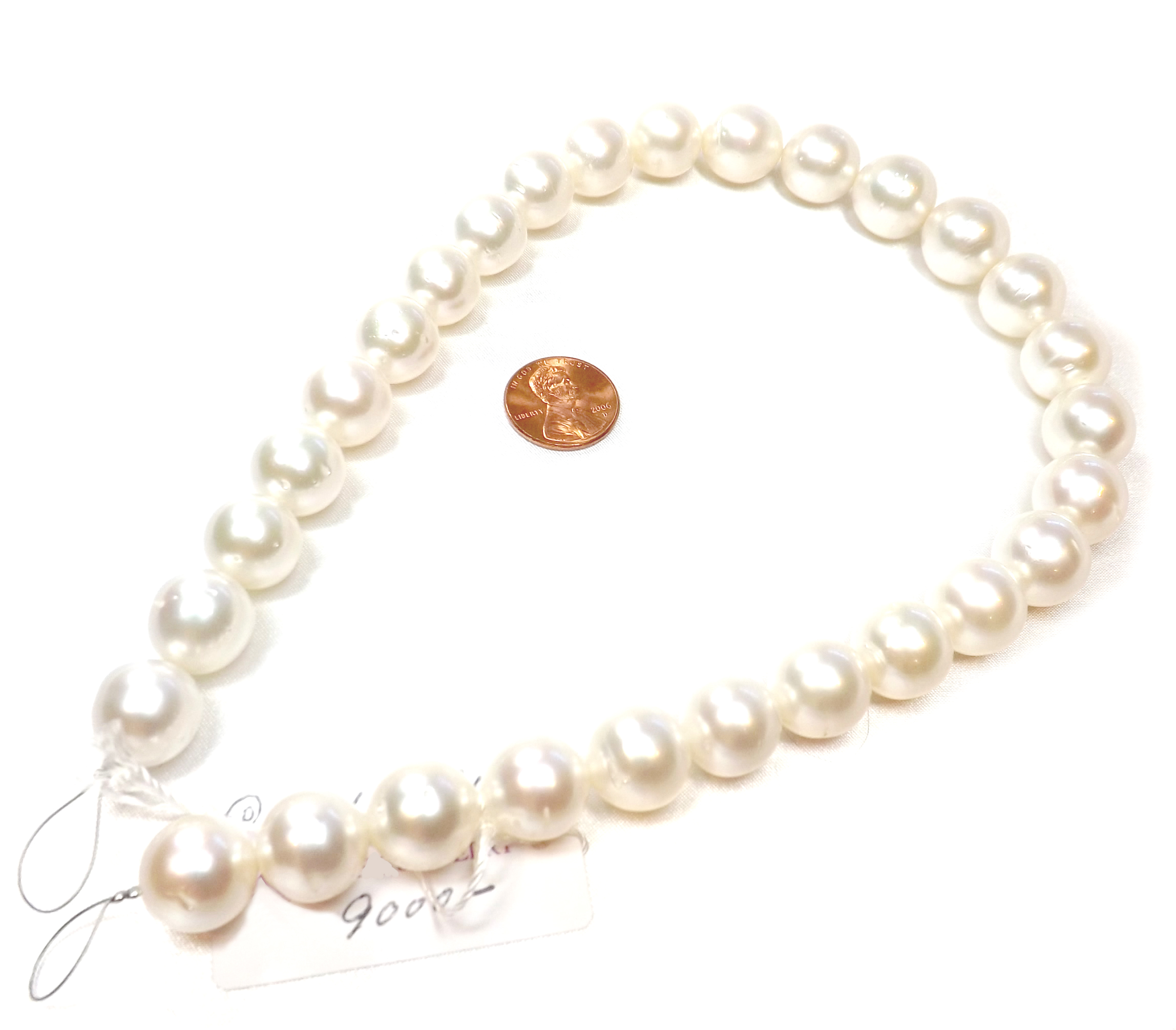 AAA 16mm Natural Australian South Sea White Shell Pearl Earrings 14K 