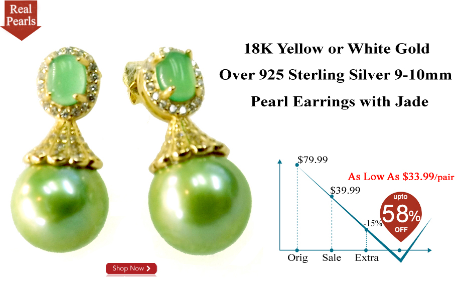semi-round green pearl necklace