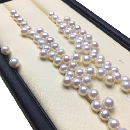 5.5-6mm loose round pearls in white color