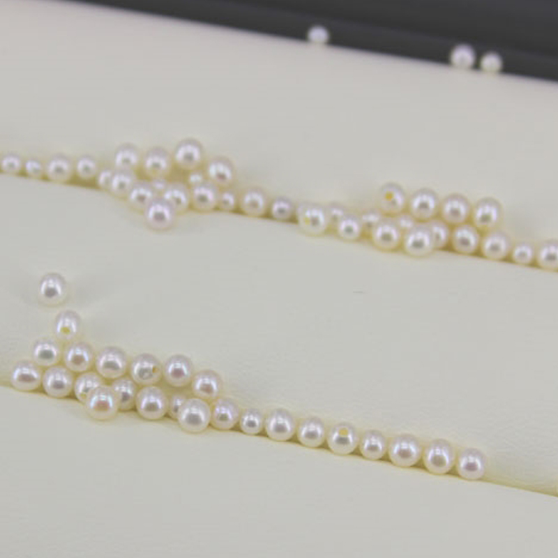 2.5-3mm Small Pearl Beaded Natural Freshwater Pearls Rice Shape Loose Beads  for Women Jewelry Making