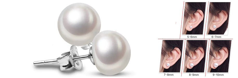 all sized pearl earrings on sale