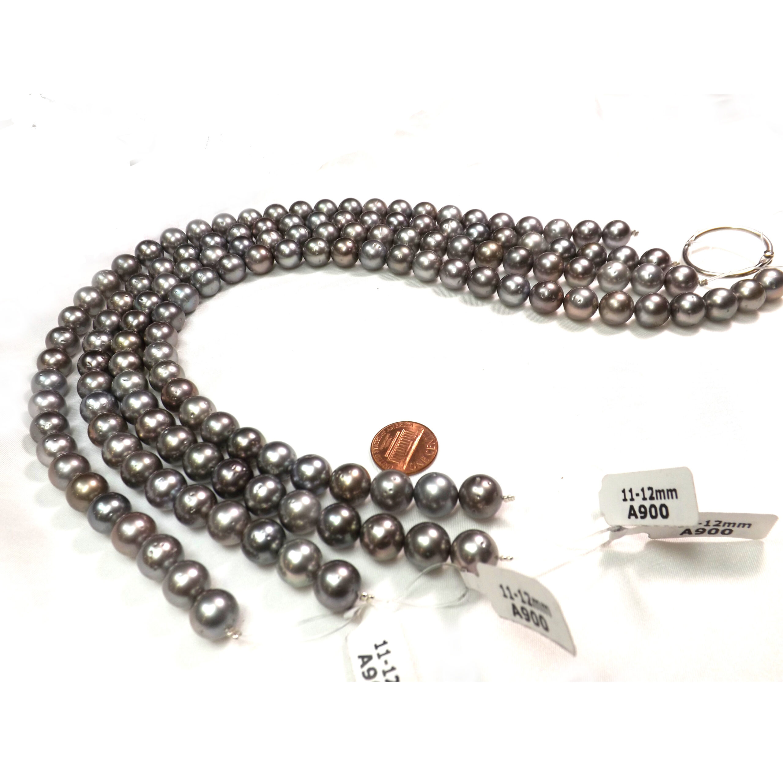 11-12mm Tahitian Grey Pearl Strands