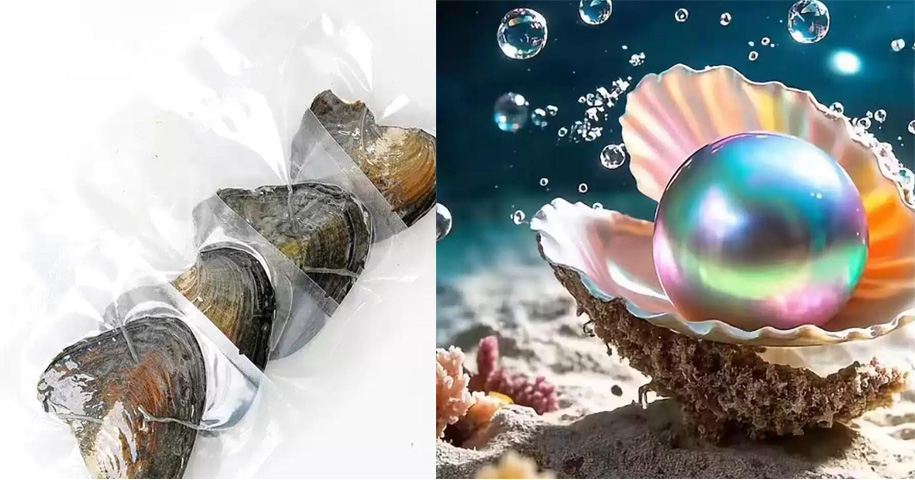 A Preserved Oyster with A Genuine Round Pearl Inside