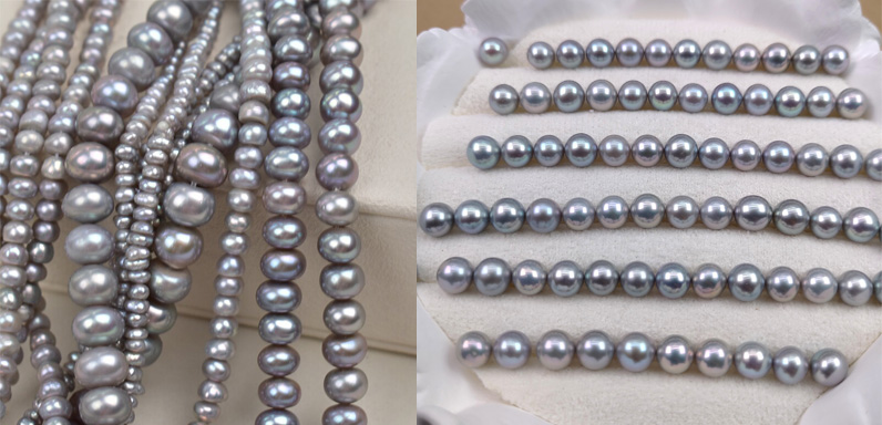 grey pearls in round shape