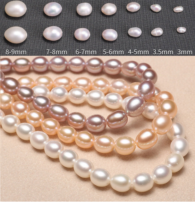 rice shaped pearls in all sizes and colors