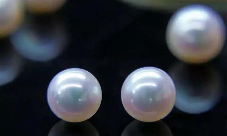 akoya pearls in white