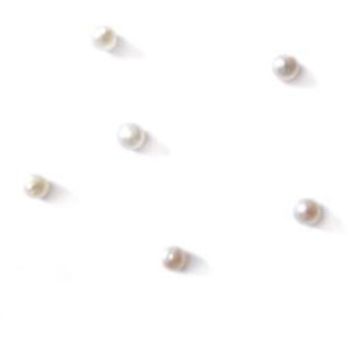 1-2mm Loose White Round AA+ Pearl Undrilled or Half Drilled