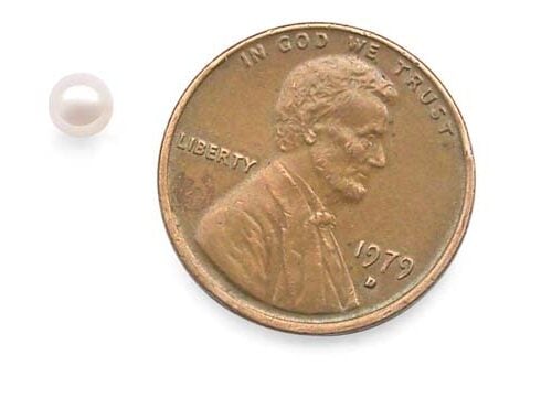 White 3.5-4mm Loose Round AAA Pearl, Undrilled or Half Drilled