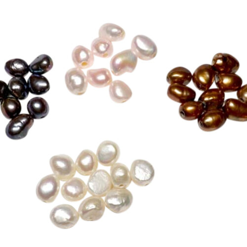 4 Colored Loose 8-9mm Baroque Individual Pearls