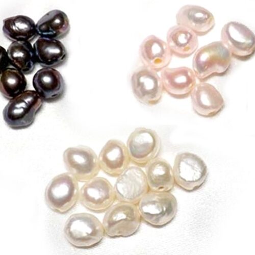 White, Pink, Black Large Loose Baroque Individual Pearls Big Hole