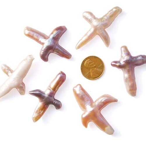 Top Drilled Cross Shaped Loose Pearl