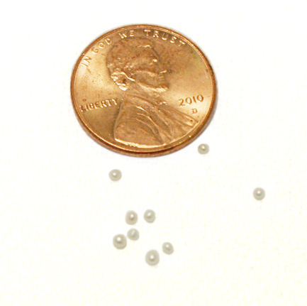 White 1-2mm AA+ Rice Shaped Seed Pearls