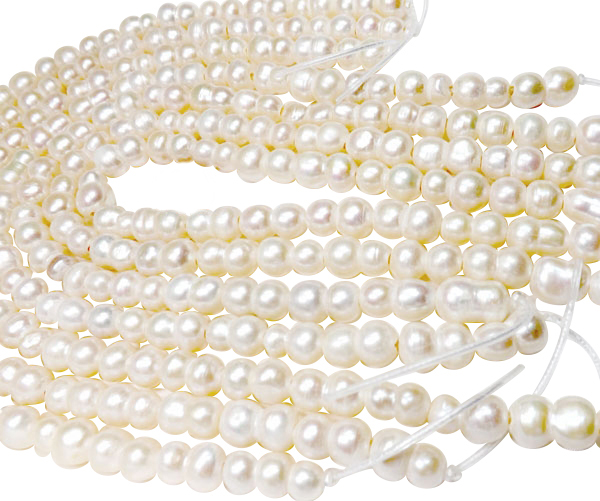 Large Hole Length Drilled Quality 9x16mm Peanut Pearl Strand