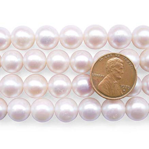 10-11mm Round AA+ Pearls on Temporary Strand