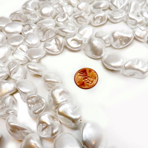 White Irregular Mother of Pearl Strand