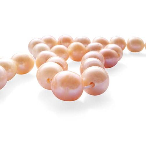 Light Pink Drilling Service - Drill Larger Holes for Loose Pearl Strand