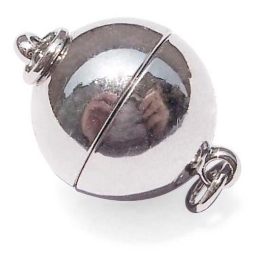 18k WG Overlay Magnetic Ball Clasp